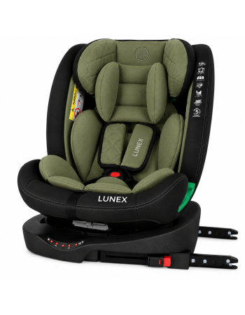Παιδικό κάθισμα αυτοκινήτου LUNEX i-Size με Isofix 0-36 kg περιστρεφόμενο 360 μοίρες μαύρο λαδί