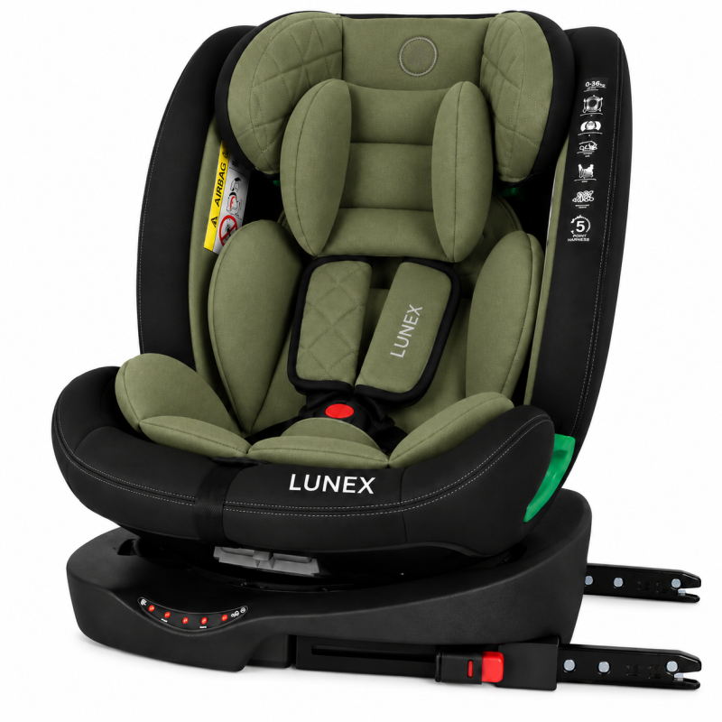 Παιδικό κάθισμα αυτοκινήτου LUNEX i-Size με Isofix 0-36 kg περιστρεφόμενο 360 μοίρες μαύρο λαδί