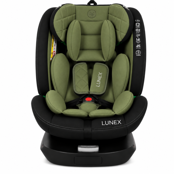 Παιδικό κάθισμα αυτοκινήτου LUNEX i-Size με Isofix 0-36 kg περιστρεφόμενο 360 μοίρες μαύρο λαδί