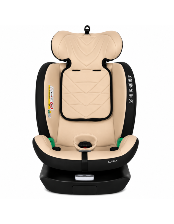 Παιδικό κάθισμα αυτοκινήτου LUNEX i-Size με Isofix 0-36 kg περιστρεφόμενο 360 μοίρες μαύρο μπεζ
