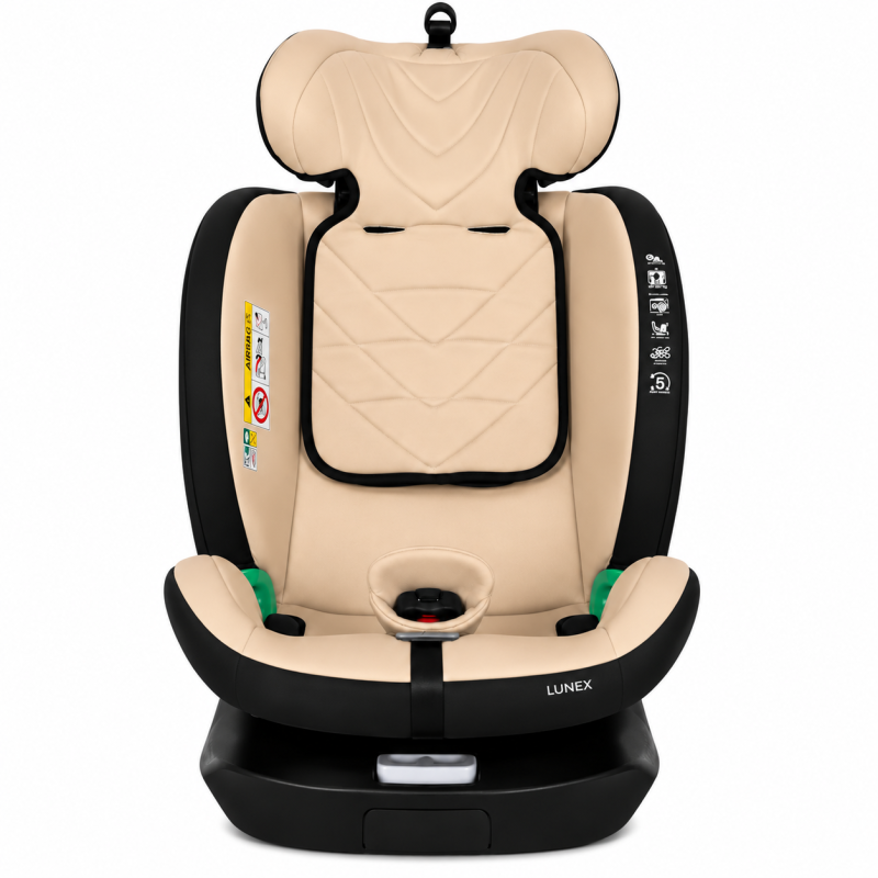 Παιδικό κάθισμα αυτοκινήτου LUNEX i-Size με Isofix 0-36 kg περιστρεφόμενο 360 μοίρες μαύρο μπεζ