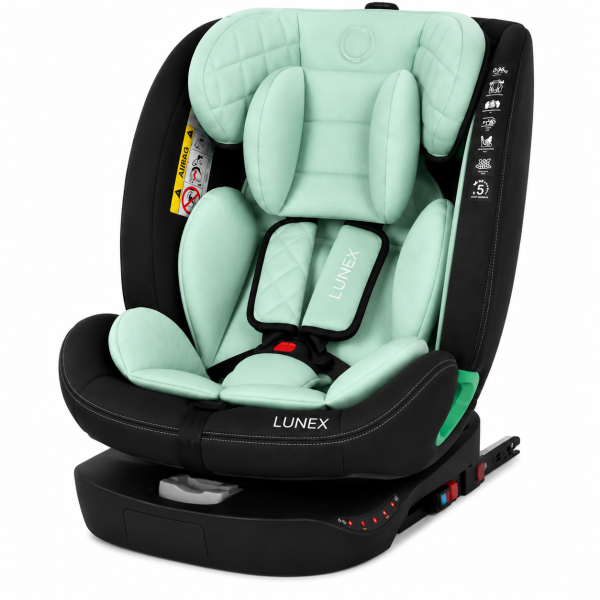 Παιδικό κάθισμα αυτοκινήτου LUNEX i-Size με Isofix 0-36 kg περιστρεφόμενο 360 μοίρες μαύρο φυστικί