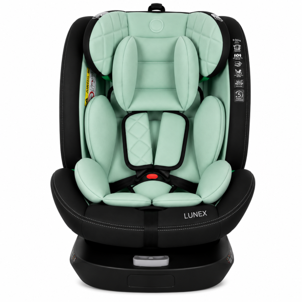 Παιδικό κάθισμα αυτοκινήτου LUNEX i-Size με Isofix 0-36 kg περιστρεφόμενο 360 μοίρες μαύρο φυστικί
