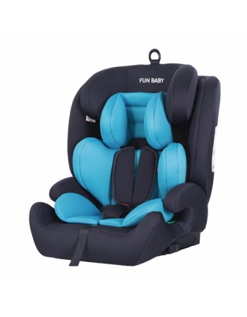 Καθισματάκι αυτοκινήτου FUN BABY με isofix για βάρος 9 έως 36kg μαύρο γαλάζιο