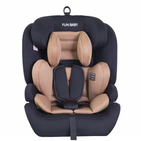 Καθισματάκι αυτοκινήτου FUN BABY με isofix για βάρος 9 έως 36kg μαύρο μπεζ