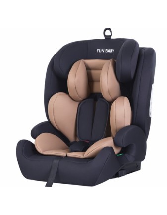 Καθισματάκι αυτοκινήτου FUN BABY με isofix για βάρος 9 έως 36kg μαύρο μπεζ
