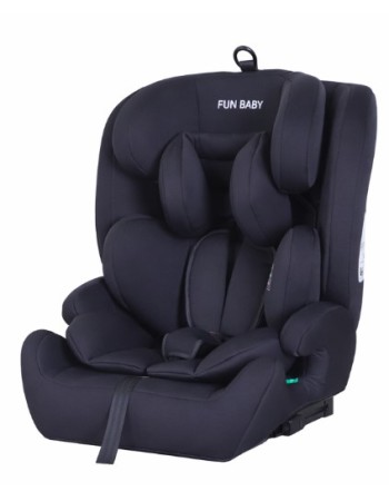 Καθισματάκι αυτοκινήτου FUN BABY με isofix για βάρος 9 έως 36kg μαύρο