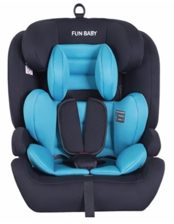 Καθισματάκι αυτοκινήτου FUN BABY με isofix για βάρος 9 έως 36kg μαύρο γαλάζιο