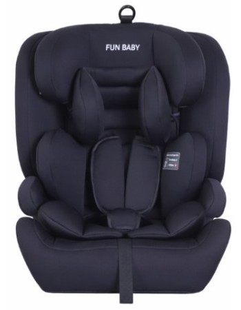 Καθισματάκι αυτοκινήτου FUN BABY με isofix για βάρος 9 έως 36kg μαύρο