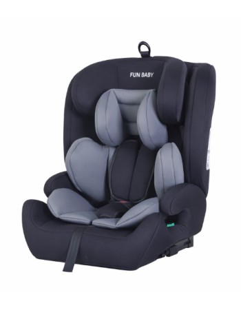 Καθισματάκι αυτοκινήτου FUN BABY με isofix για βάρος 9 έως 36kg μαύρο γκρι