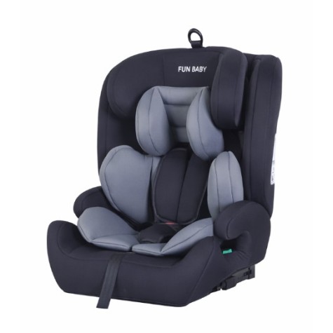 Καθισματάκι αυτοκινήτου FUN BABY με isofix για βάρος 9 έως 36kg μαύρο γκρι