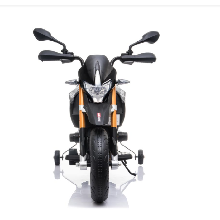 Ηλεκτροκίνητη παιδική μηχανή Licensed Aprilia Dorsoduro 900 12V σε Μαύρο - Λευκό Χρώμα 