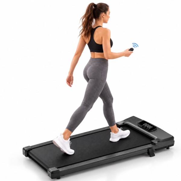 Ηλεκτρικός Διάδρομος Γυμναστικής Walking Pad Slim Αναδιπλούμενος  2HP Χωρίς Μπάρες, με Τηλεχειριστήριο, Ψηφιακή Οθόνη LED, Ταχύτητα 1–6 km/h & Ρυθμιζόμενη Κλίση 2 Επιπέδων
