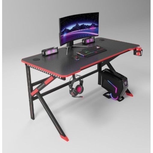 Γραφείο Gaming με Μεταλλικά Πόδια 120x60x75 – Σταθερό και Μοντέρνο TB12541
