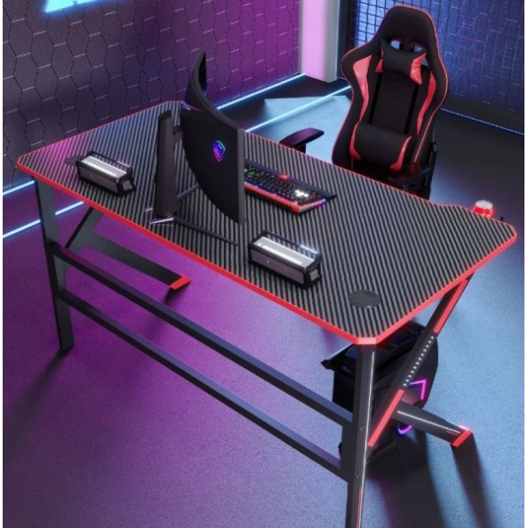 Γραφείο Gaming με Μεταλλικά Πόδια 120x60x75 – Σταθερό και Μοντέρνο TB12541