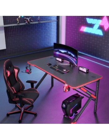 Γραφείο Gaming με Μεταλλικά Πόδια 120x60x75 – Σταθερό και Μοντέρνο TB12541