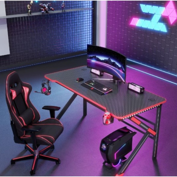Γραφείο Gaming με Μεταλλικά Πόδια 120x60x75 – Σταθερό και Μοντέρνο TB12541