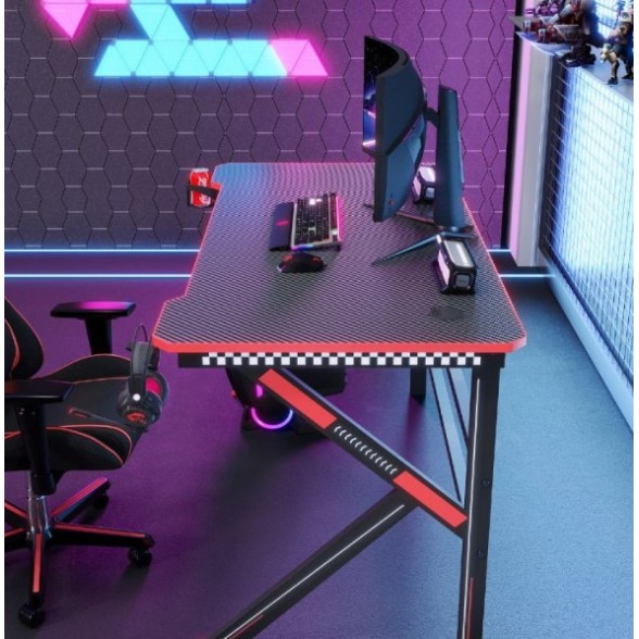 Γραφείο Gaming με Μεταλλικά Πόδια 120x60x75 – Σταθερό και Μοντέρνο TB12541