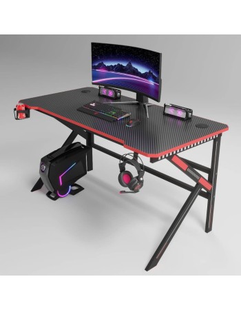 Γραφείο Gaming με Μεταλλικά Πόδια 120x60x75 – Σταθερό και Μοντέρνο TB12541