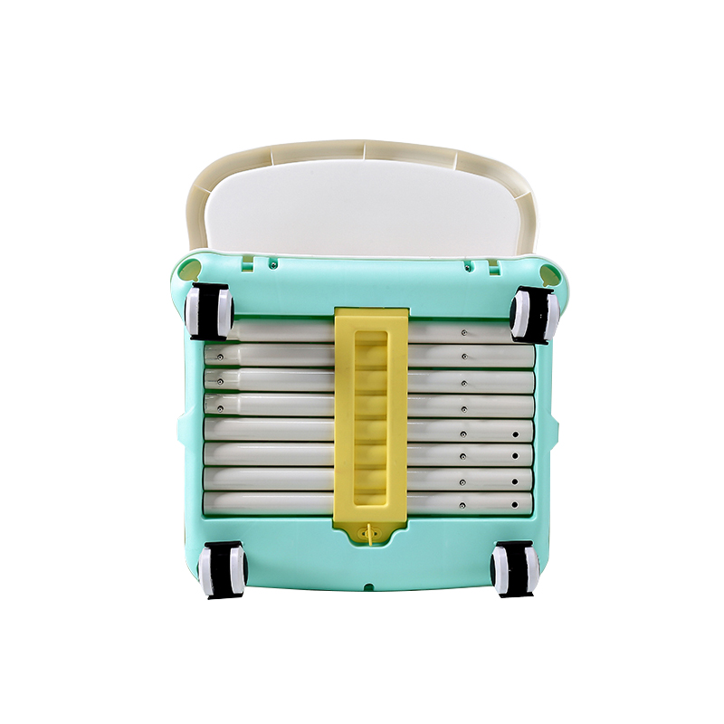 3 σε 1 παιδικό καρεκλάκι φαγητού δερματίνης ηλικίας 0 έως 4 ετών με διπλό τραπεζάκι σε ροζ