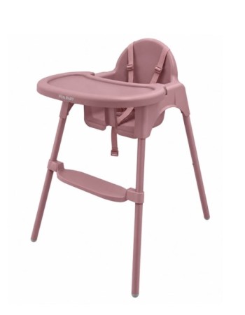 Καρεκλάκι φαγητού FunBaby 2 σε 1 με πλαστικό σκελετό και κάθισμα  απο 6 μηνών έως 15 κιλά σε ροζ χρώμα