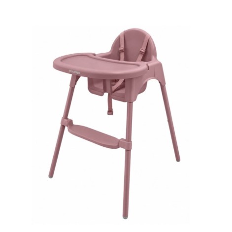 Καρεκλάκι φαγητού FunBaby 2 σε 1 με πλαστικό σκελετό και κάθισμα  απο 6 μηνών έως 15 κιλά σε ροζ χρώμα