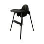Καρεκλάκι φαγητού FunBaby 2 σε 1 με πλαστικό σκελετό και κάθισμα  απο 6 μηνών έως 15 κιλά σε μαύρο χρώμα