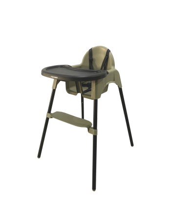 Καρεκλάκι φαγητού FunBaby 2 σε 1 με πλαστικό σκελετό και κάθισμα  απο 6 μηνών έως 15 κιλά σε λαδί χρώμα