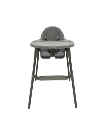 Καρεκλάκι φαγητού FunBaby 2 σε 1 με πλαστικό σκελετό και κάθισμα  απο 6 μηνών έως 15 κιλά σε γκρι χρώμα