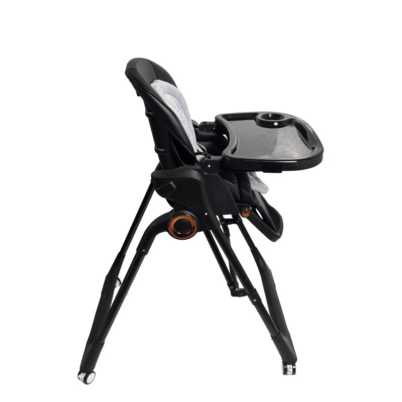 Ηλεκτρικό καρεκλάκι φαγητού Galaxy 3 σε 1 με ανάκληση δυνατότητα κούνιας bluetooth και χειριστήριο απο 3 μηνών έως 20 κιλά σε μαύρο χρώμα
