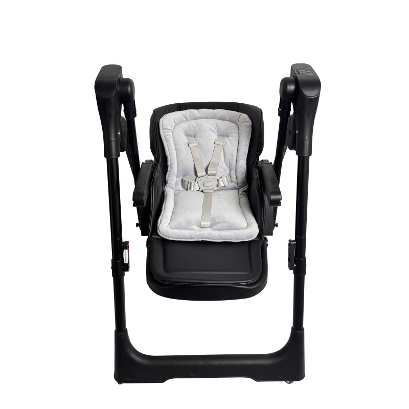 Ηλεκτρικό καρεκλάκι φαγητού Galaxy 3 σε 1 με ανάκληση δυνατότητα κούνιας bluetooth και χειριστήριο απο 3 μηνών έως 20 κιλά σε μαύρο χρώμα
