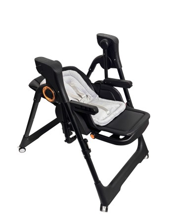 Ηλεκτρικό καρεκλάκι φαγητού Galaxy 3 σε 1 με ανάκληση δυνατότητα κούνιας bluetooth και χειριστήριο απο 3 μηνών έως 20 κιλά σε μαύρο χρώμα