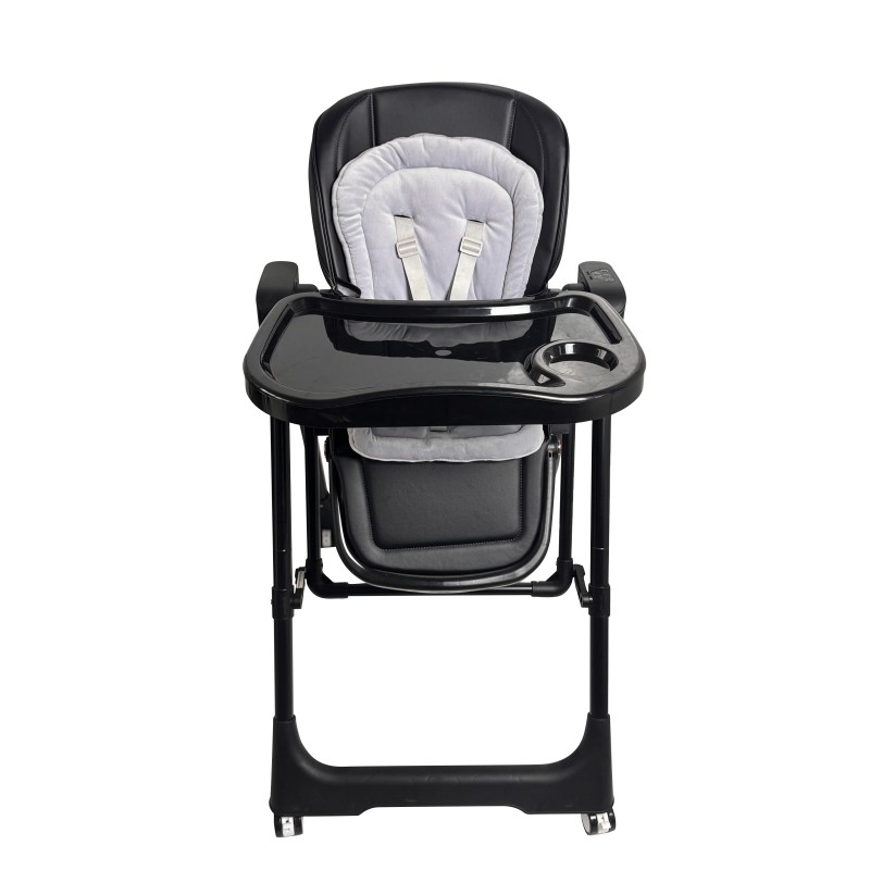 Ηλεκτρικό καρεκλάκι φαγητού Galaxy 3 σε 1 με ανάκληση δυνατότητα κούνιας bluetooth και χειριστήριο απο 3 μηνών έως 20 κιλά σε μαύρο χρώμα