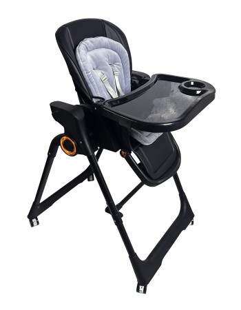 Ηλεκτρικό καρεκλάκι φαγητού Galaxy 3 σε 1 με ανάκληση δυνατότητα κούνιας bluetooth και χειριστήριο απο 3 μηνών έως 20 κιλά σε μαύρο χρώμα