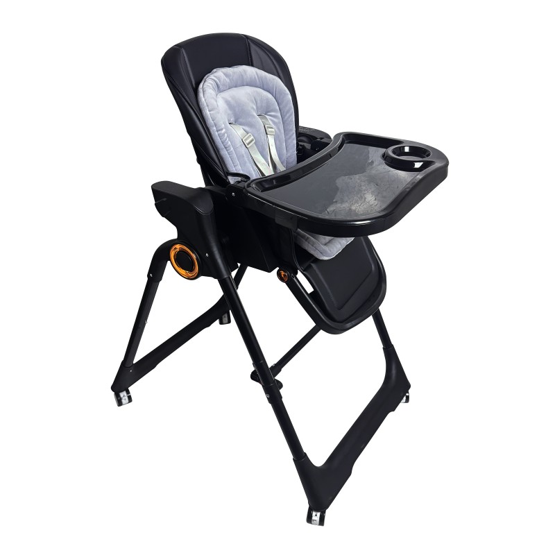 Ηλεκτρικό καρεκλάκι φαγητού Galaxy 3 σε 1 με ανάκληση δυνατότητα κούνιας bluetooth και χειριστήριο απο 3 μηνών έως 20 κιλά σε μαύρο χρώμα