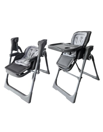 Ηλεκτρικό καρεκλάκι φαγητού Galaxy 3 σε 1 με ανάκληση δυνατότητα κούνιας bluetooth και χειριστήριο απο 3 μηνών έως 20 κιλά σε γκρι χρώμα