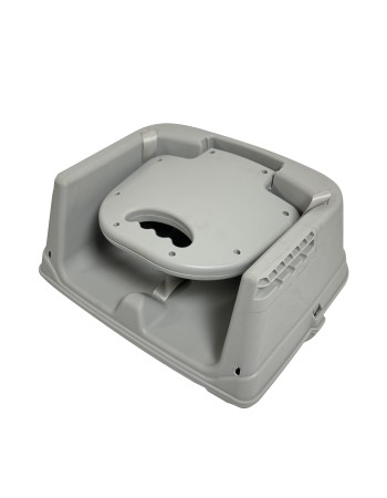 Καρεκλάκι φαγητού Moon 3 σε 1 με μεταλλικό σκελετό και πλαστικό κάθισμα με δερματίνη απο 6 μηνών έως 15 κιλά σε ανοιχτό γκρι χρώμα