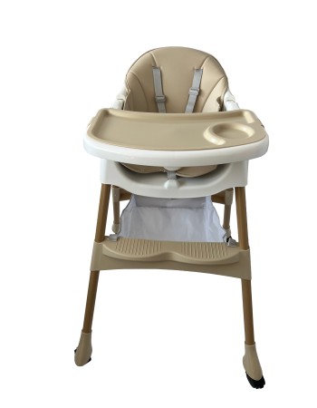 Καρεκλάκι φαγητού Bebe 4 σε 1 με ανάκληση και δυνατότητα κούνιας απο 6 μηνών έως 15 κιλά σε μπεζ χρώμα