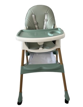 Καρεκλάκι φαγητού Bebe 4 σε 1 με ανάκληση και δυνατότητα κούνιας απο 6 μηνών έως 15 κιλά σε πράσινο χρώμα
