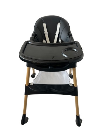 Καρεκλάκι φαγητού Bebe 4 σε 1 με ανάκληση και δυνατότητα κούνιας απο 6 μηνών έως 15 κιλά σε μαύρο μπεζ χρώμα