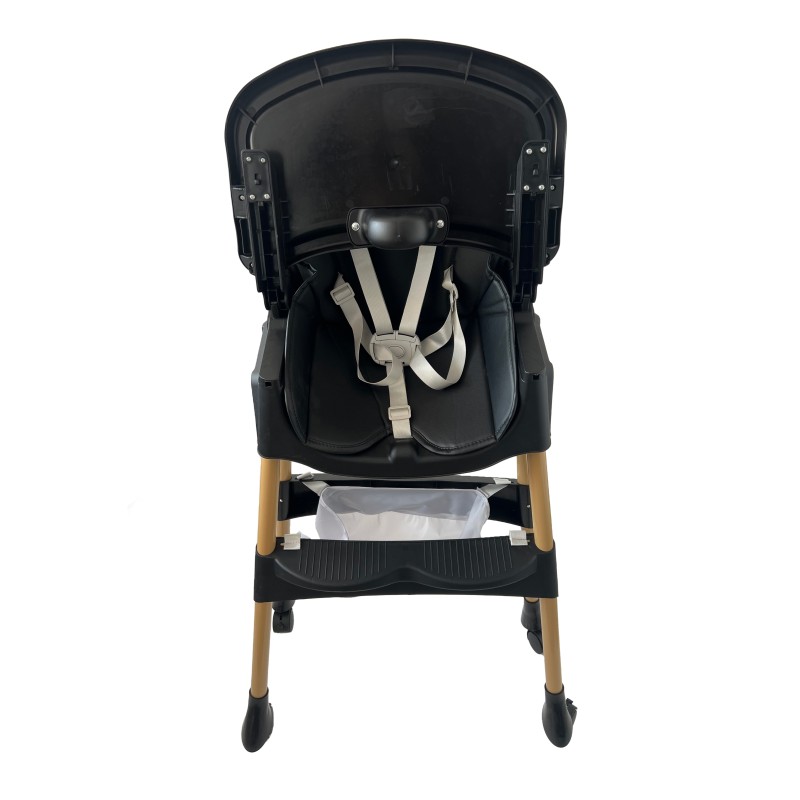 Καρεκλάκι φαγητού Bebe 4 σε 1 με ανάκληση και δυνατότητα κούνιας απο 6 μηνών έως 15 κιλά σε μαύρο μπεζ χρώμα