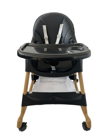 Καρεκλάκι φαγητού Bebe 4 σε 1 με ανάκληση και δυνατότητα κούνιας απο 6 μηνών έως 15 κιλά σε μαύρο μπεζ χρώμα