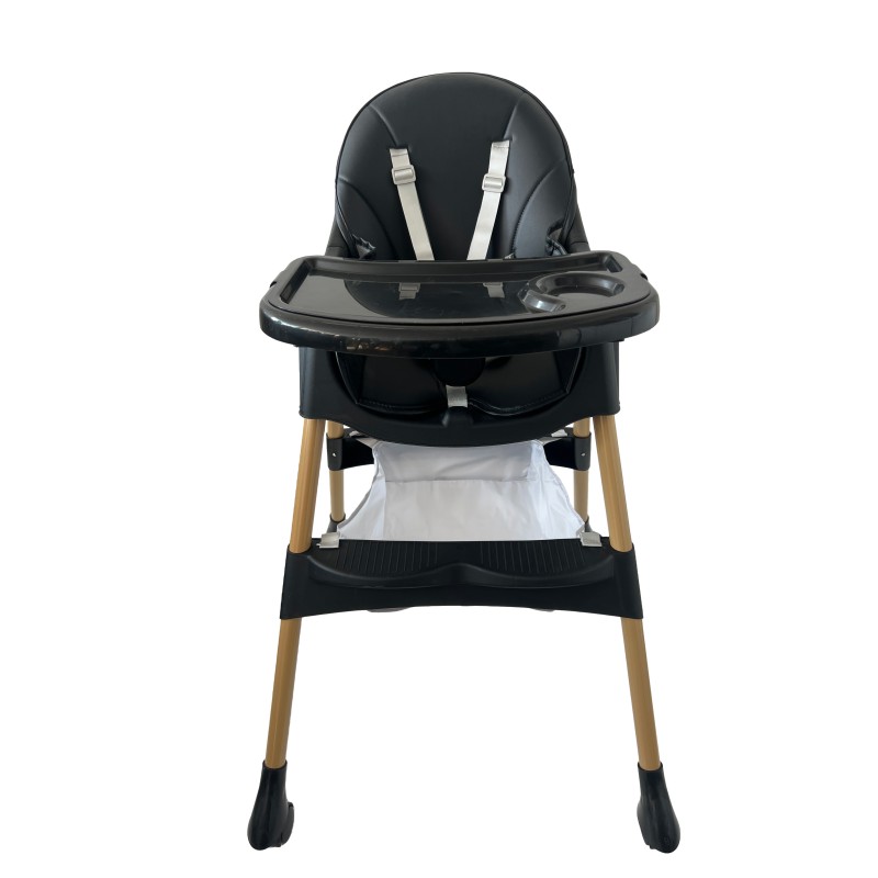 Καρεκλάκι φαγητού Bebe 4 σε 1 με ανάκληση και δυνατότητα κούνιας απο 6 μηνών έως 15 κιλά σε μαύρο μπεζ χρώμα