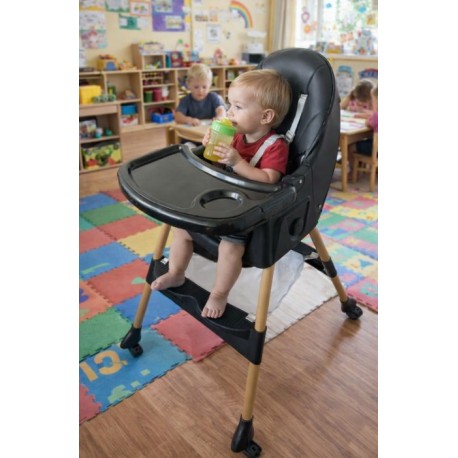 Καρεκλάκι φαγητού Bebe 4 σε 1 με ανάκληση και δυνατότητα κούνιας απο 6 μηνών έως 15 κιλά σε μαύρο μπεζ χρώμα