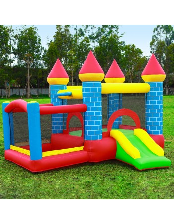 Φουσκωτό Τραμπολίνο Κάστρο με τσουλήθρα μπασκέτα και μπαλοπισίνα