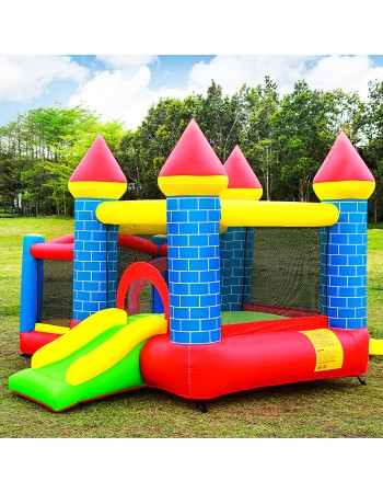 Φουσκωτό Τραμπολίνο Κάστρο με τσουλήθρα μπασκέτα και μπαλοπισίνα