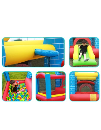 Φουσκωτό Τραμπολίνο Κάστρο με τσουλήθρα μπασκέτα και μπαλοπισίνα