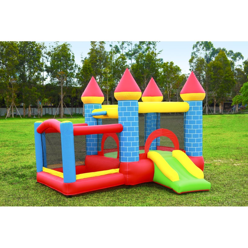 Φουσκωτό Τραμπολίνο Κάστρο με τσουλήθρα μπασκέτα και μπαλοπισίνα
