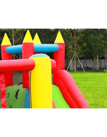 Φουσκωτό Τραμπολίνο με τσουλήθρα μπασκέτα μπαλοπισίνα και αναρρίχηση