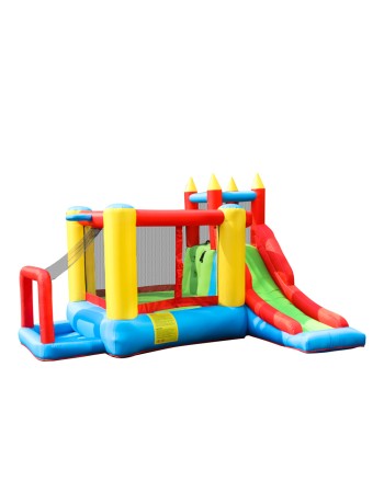 Φουσκωτό Τραμπολίνο με τσουλήθρα μπασκέτα μπαλοπισίνα και αναρρίχηση